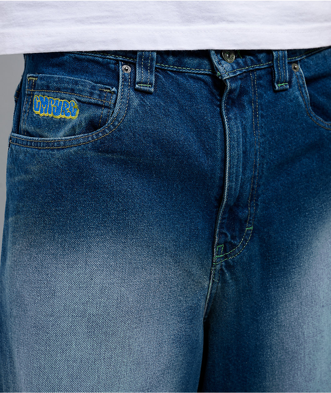 Empyre Pallor Blue Ultra Wide Skate Jeans