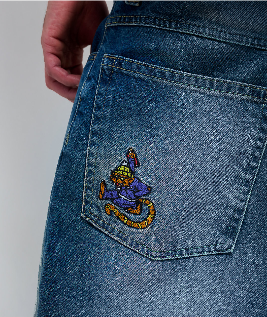 Empyre Pallor Blue Ultra Wide Skate Jeans