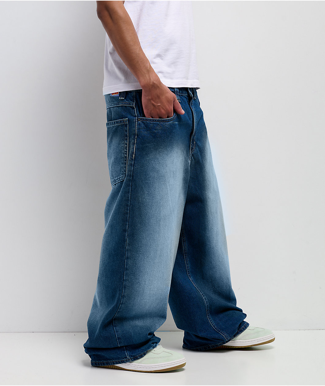 Empyre Pallor Blue Ultra Wide Skate Jeans