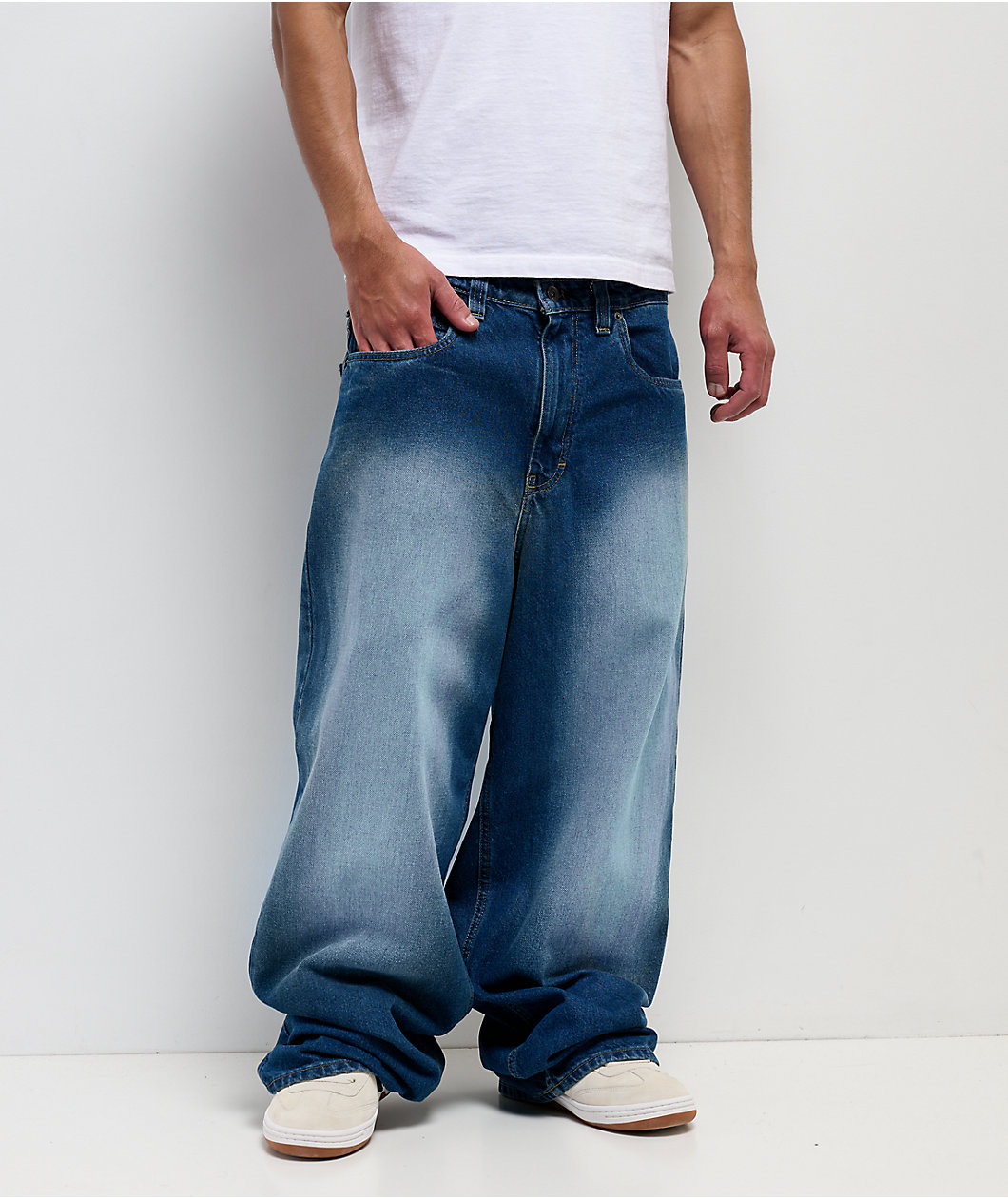 Empyre Pallor Blue Ultra Wide Skate Jeans