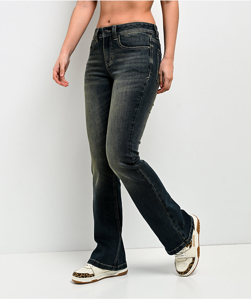 Empyre Parker Ramp Blue Wash Bootcut Jeans