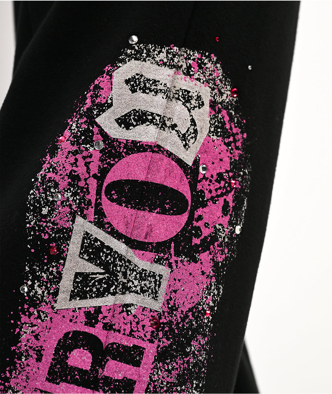 Empyre Pink Riot Black Wide Leg Sweatpants