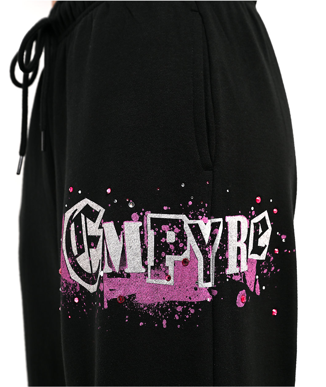 Empyre Pink Riot Black Wide Leg Sweatpants
