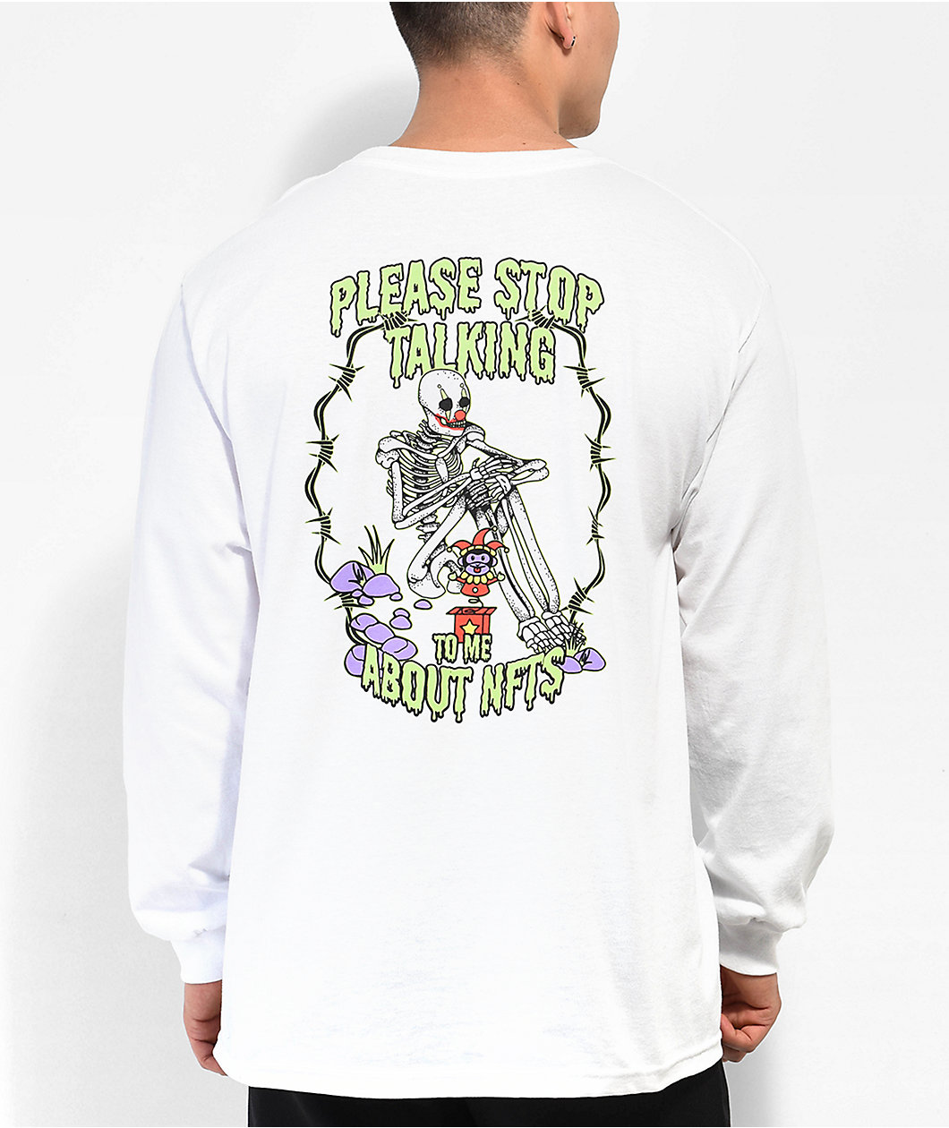 Empyre Please Stop White Long Sleeve T-Shirt
