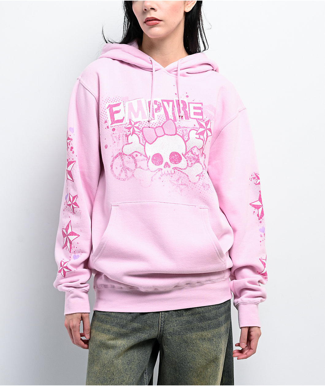 Empyre Punks Not Dead Pink Hoodie