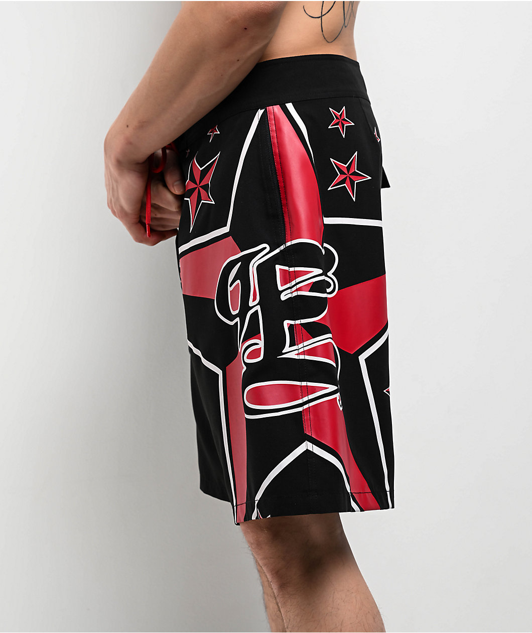 Empyre Rail Star Black Cargo Board Shorts