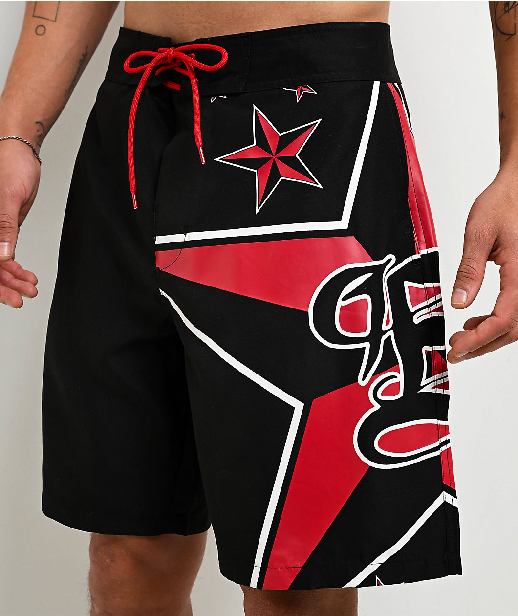 Empyre Rail Star Black Cargo Board Shorts