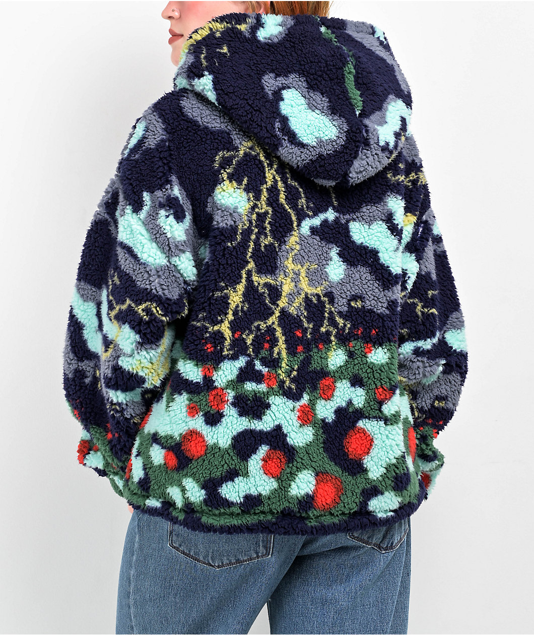 Empyre Ramona Lightning Cityscape Sherpa Hoodie