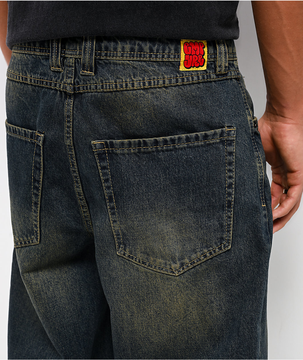 Empyre Ramp Blue Dirty Wash Loose Fit Jeans