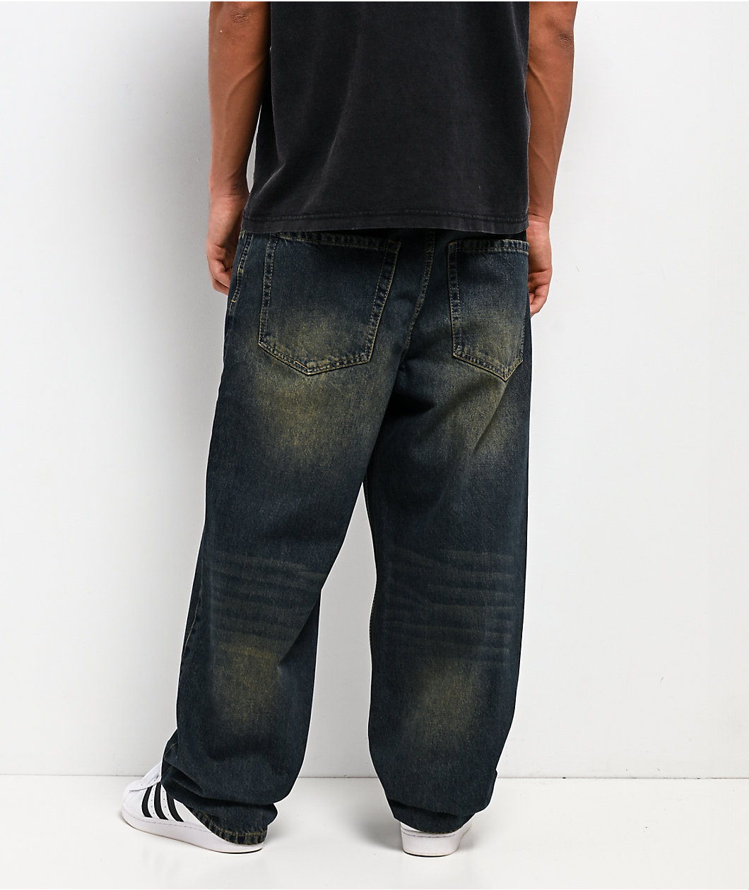 Empyre Ramp Blue Dirty Wash Loose Fit Jeans