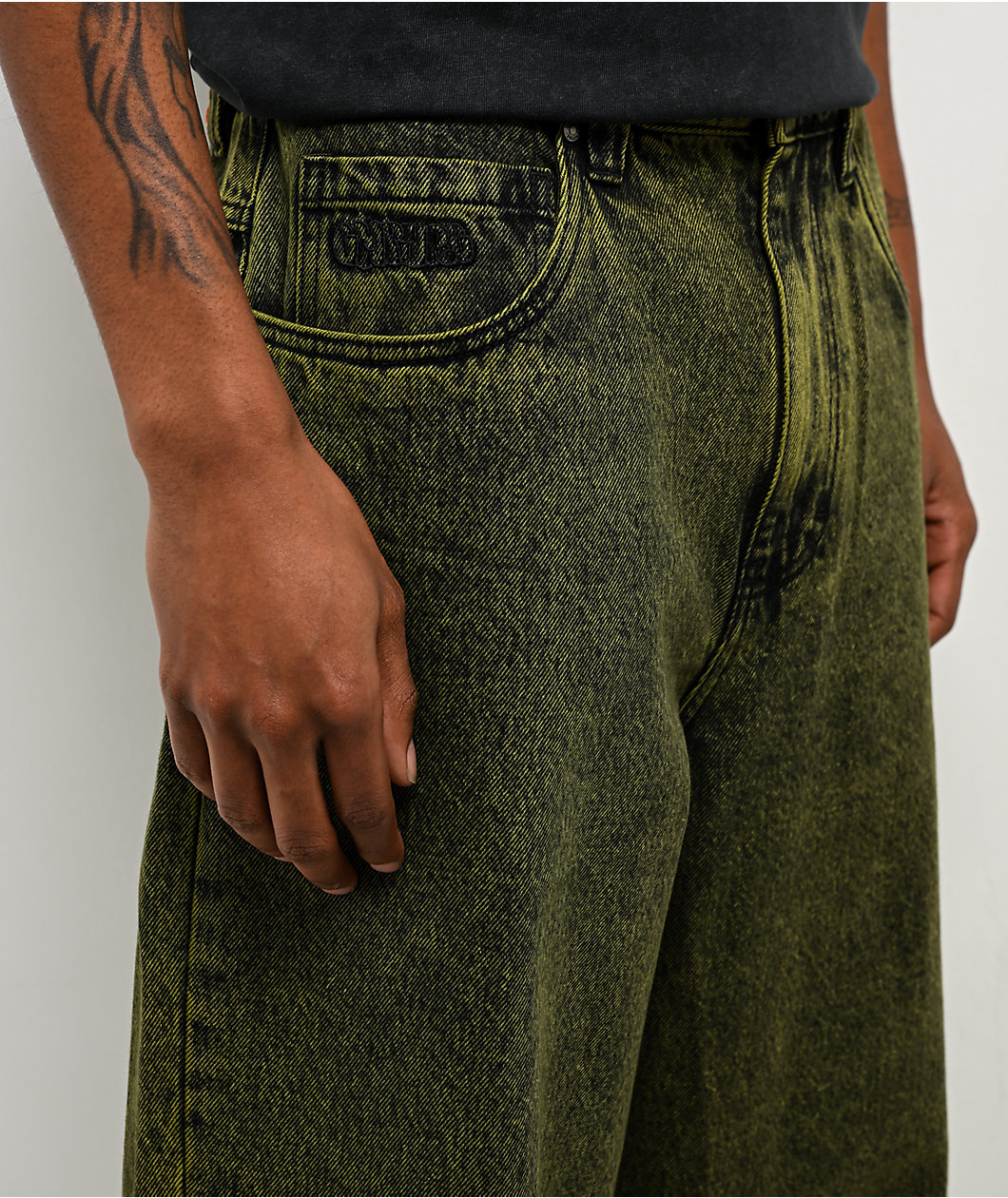 Empyre Ramp Green Wash Ultra Wide Skate Jeans