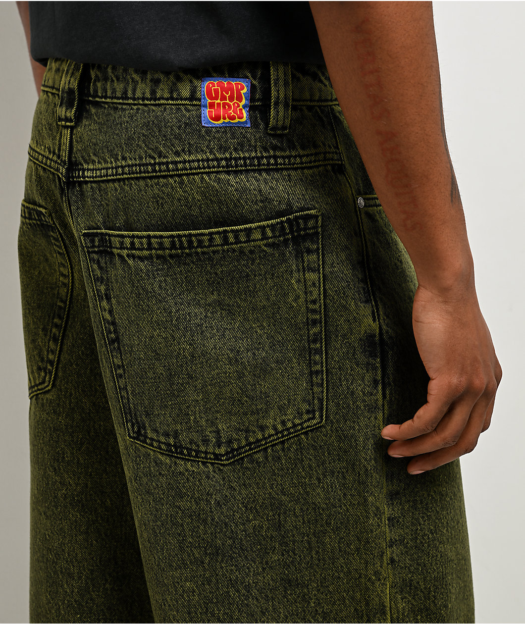 Empyre Ramp Green Wash Ultra Wide Skate Jeans