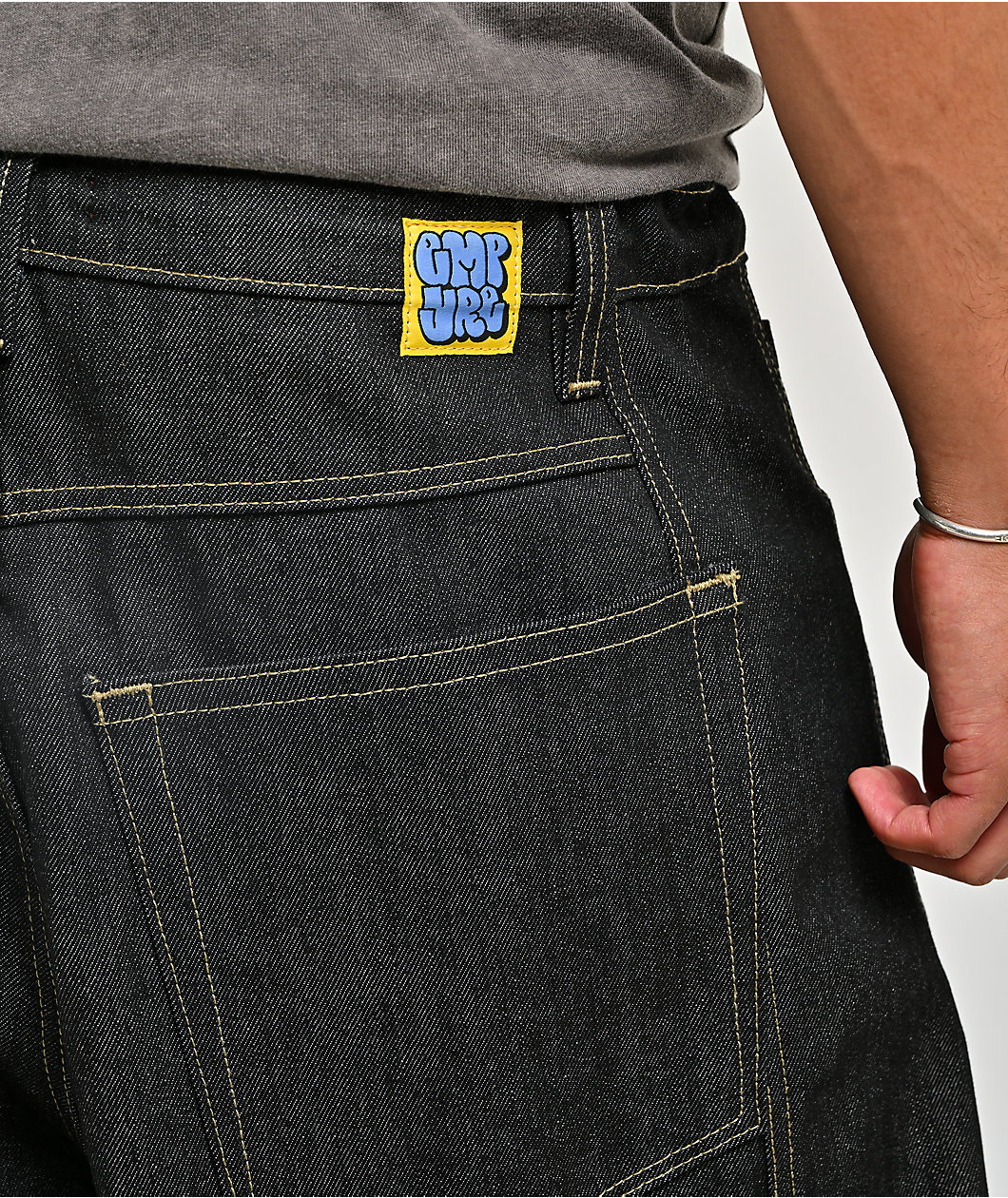 Empyre Raw Black Baggy Barrel Jeans