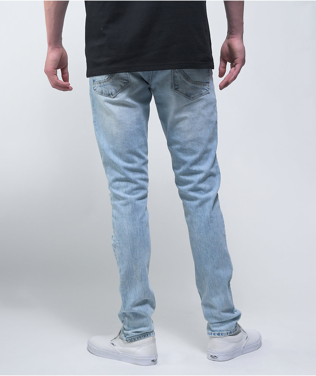 Empyre Recoil Jonah Destroy Light Wash Skinny Jeans