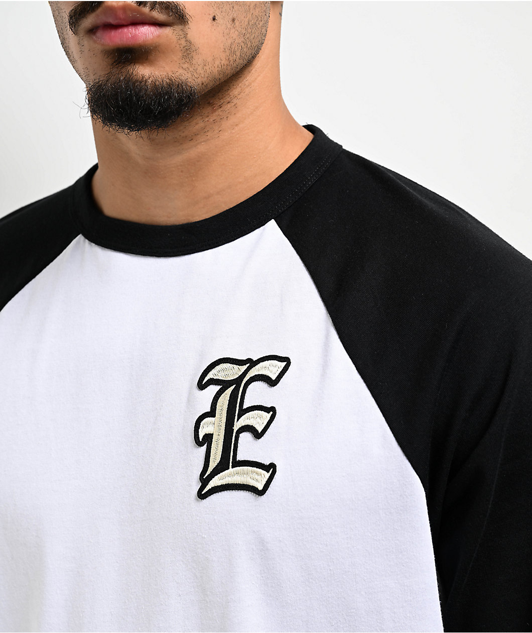 Empyre Republic Black & White Raglan Long Sleeve T-Shirt