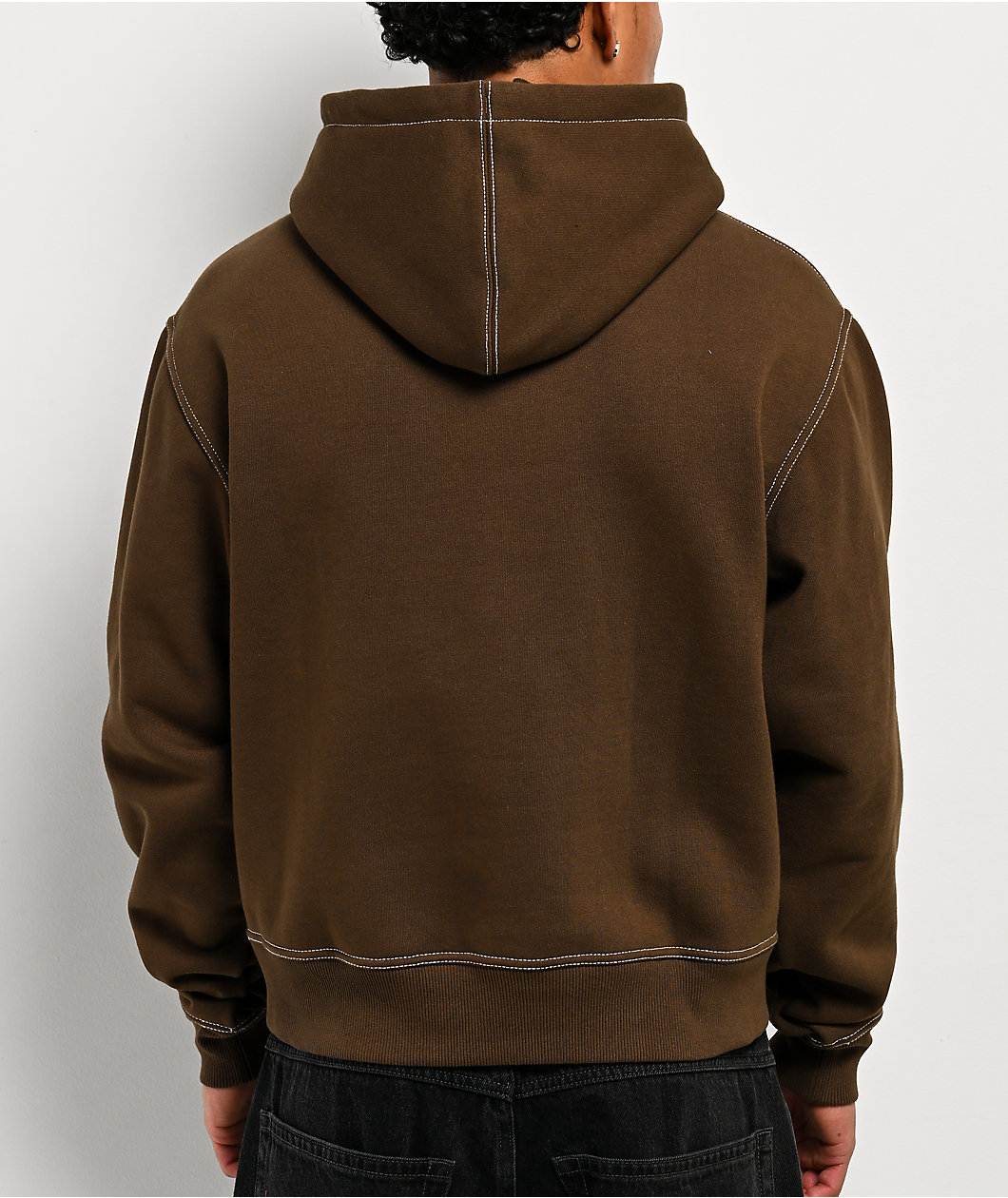 Empyre Resistance Brown Crop Hoodie