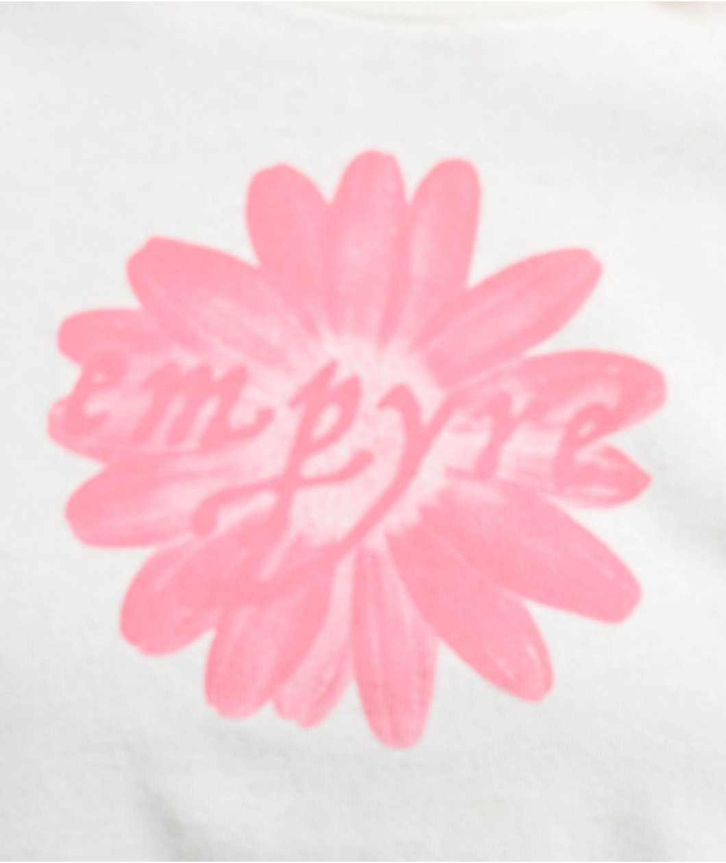 Empyre Ricky Flower Cream Crop T-Shirt