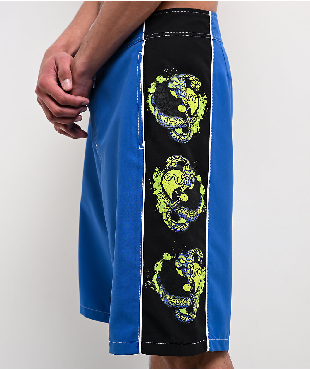 Empyre Rocker Blue & Black Cargo Board Shorts