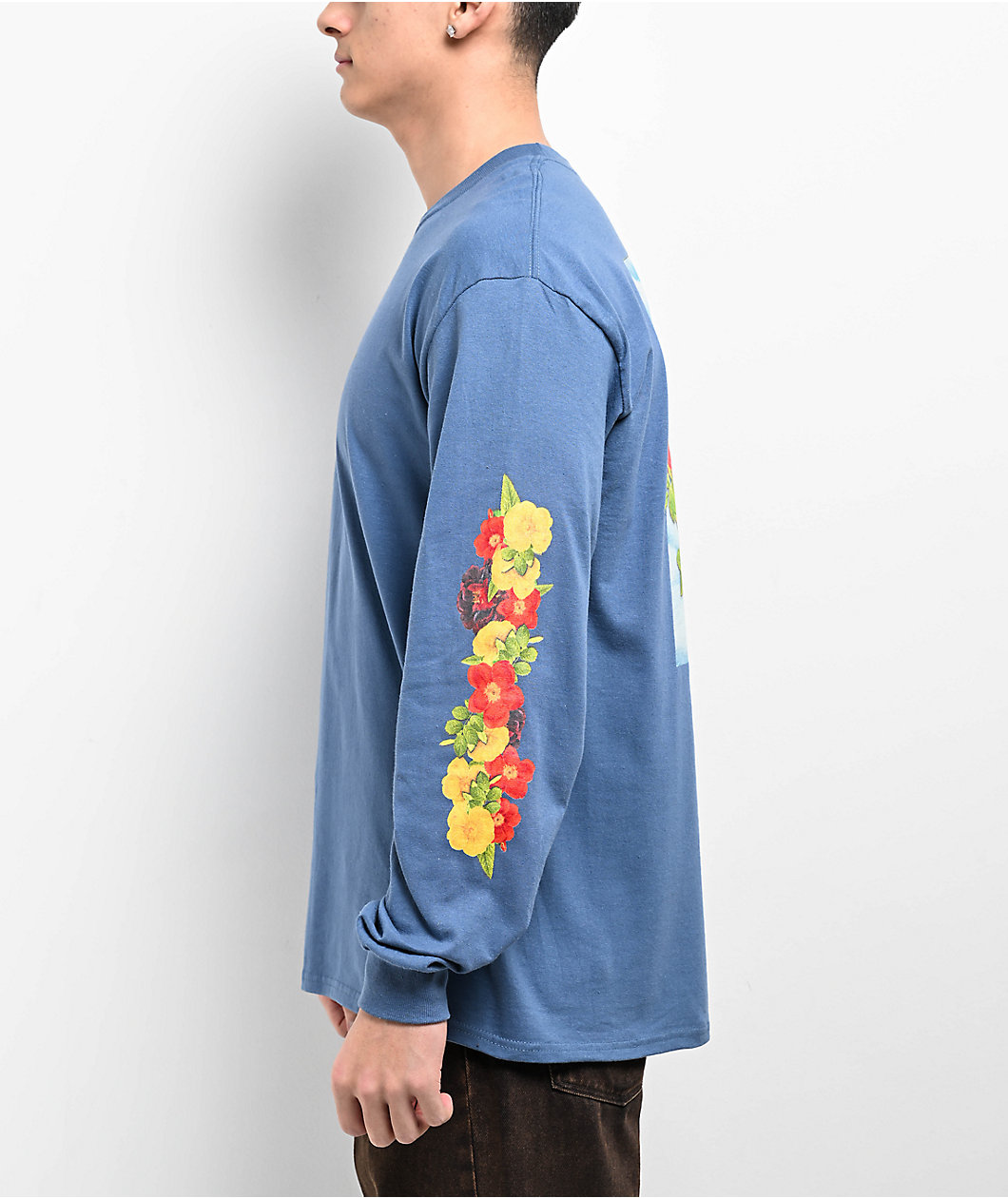 Empyre Rose Bunch Dark Blue Long Sleeve T-Shirt