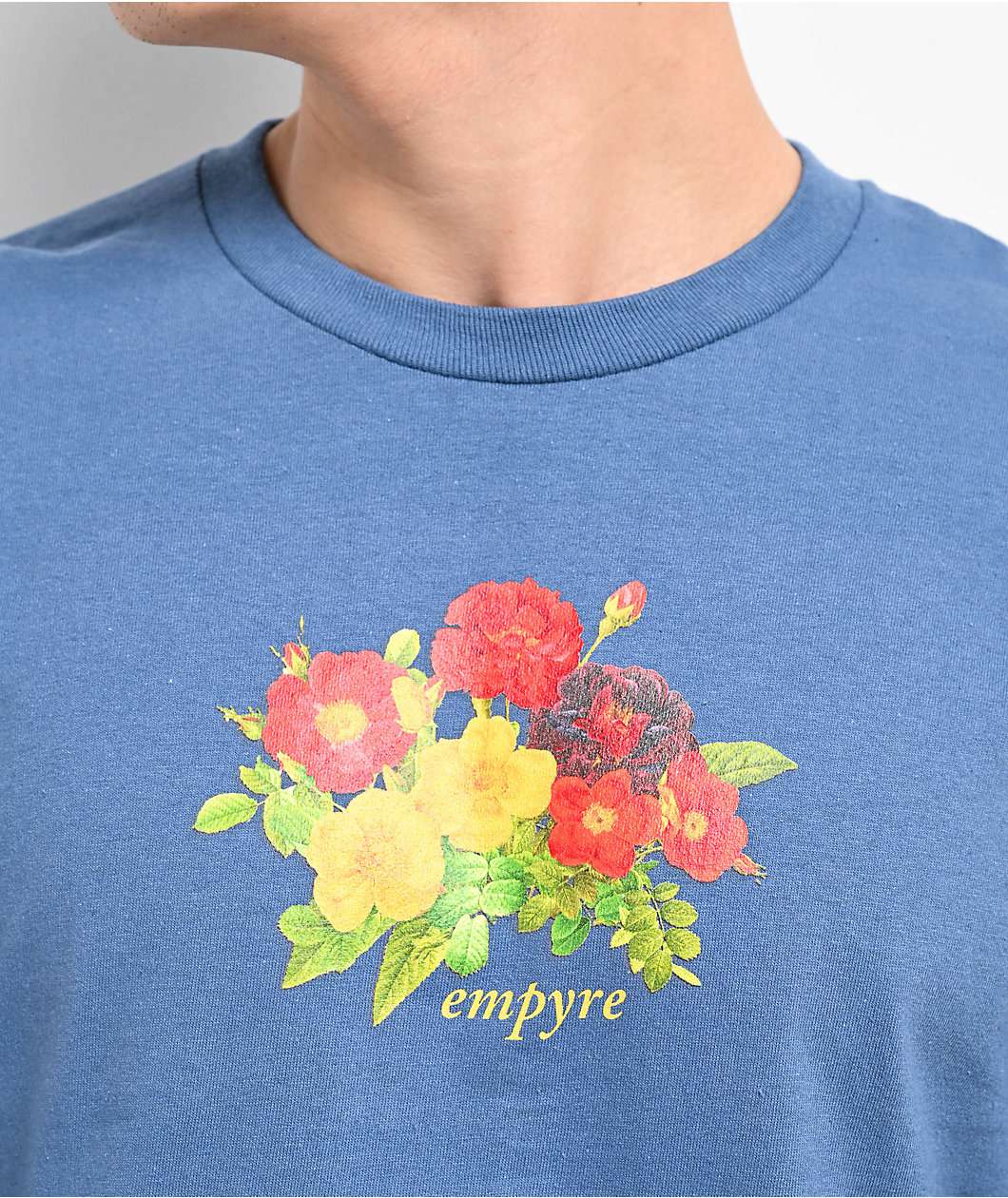 Empyre Rose Bunch Dark Blue Long Sleeve T-Shirt