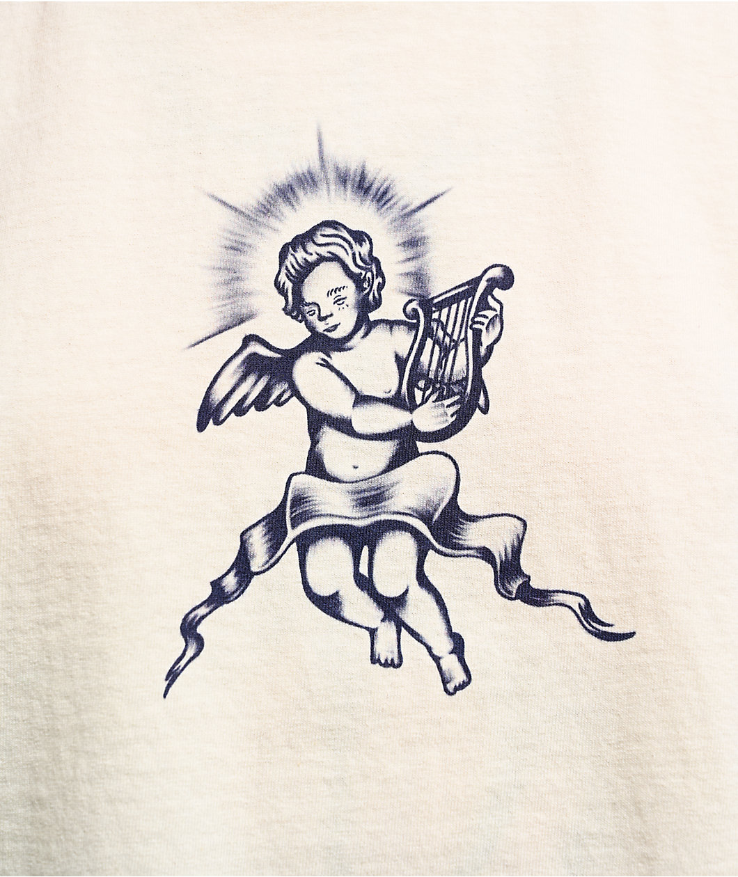 Empyre Rose Cherub Beige Crop Tank Top