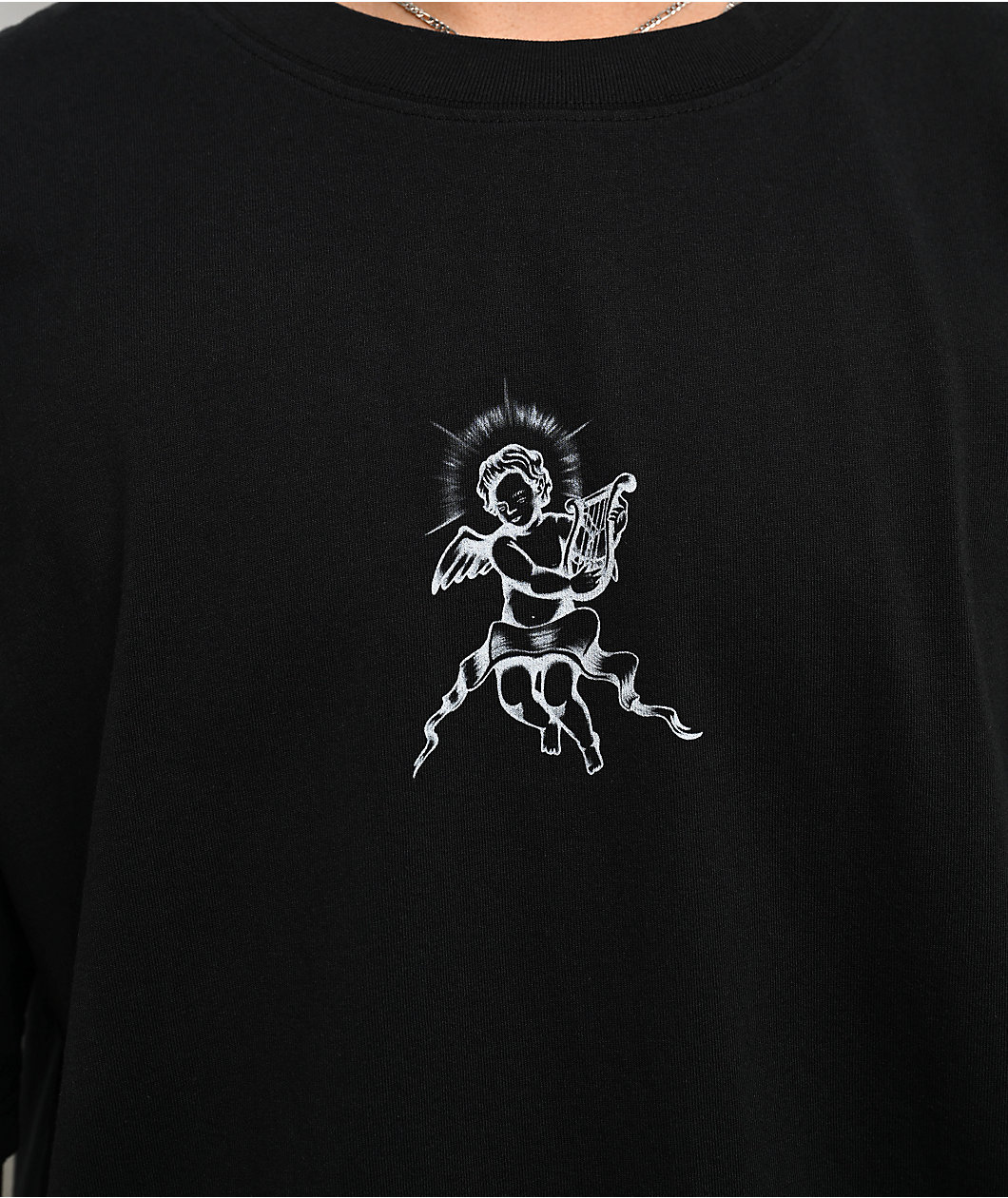 Empyre Rose Cherub Black T-Shirt