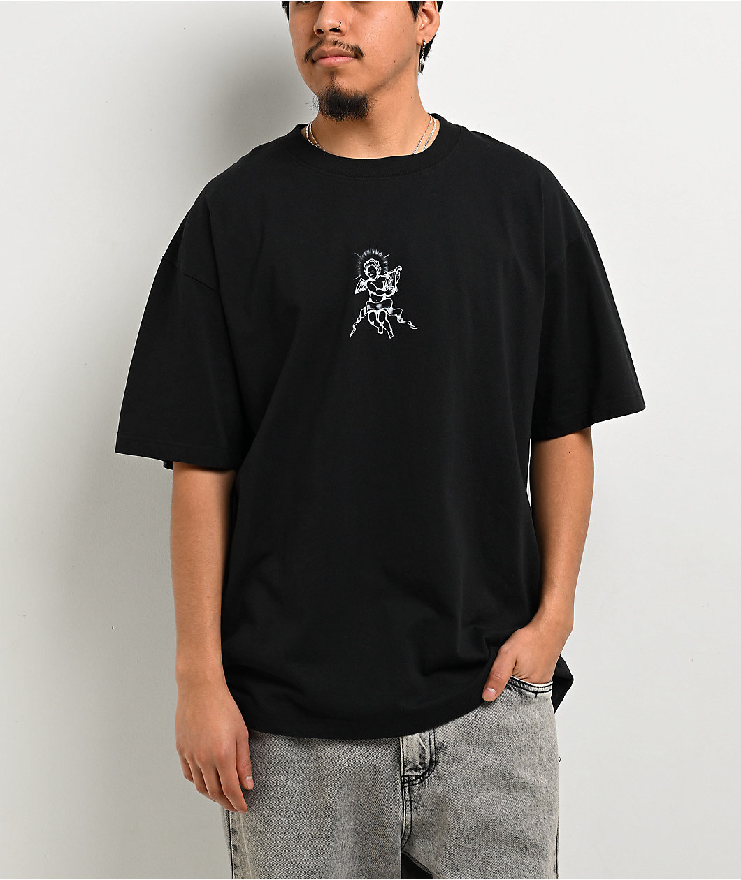 Empyre Rose Cherub Black T-Shirt