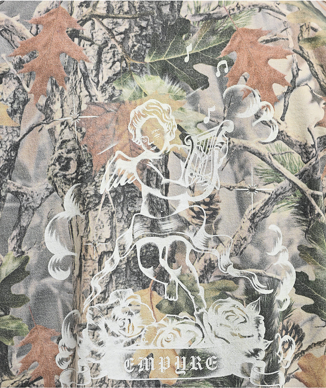 Empyre Rose Cherub Vintage Wood Camo T-Shirt