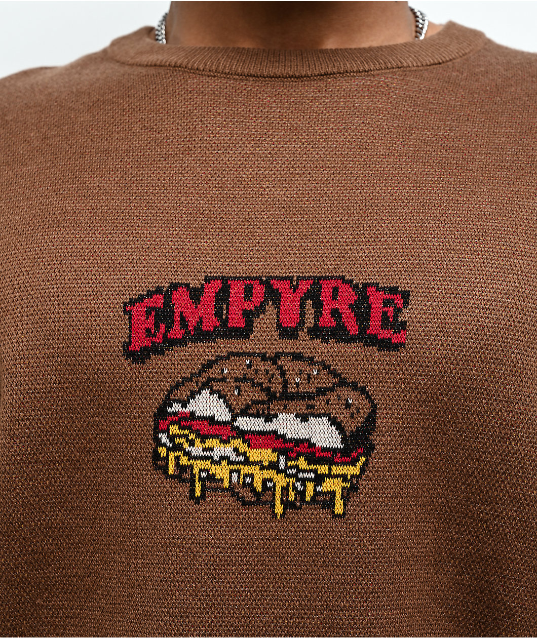 Empyre Sando Brown Crop Sweater