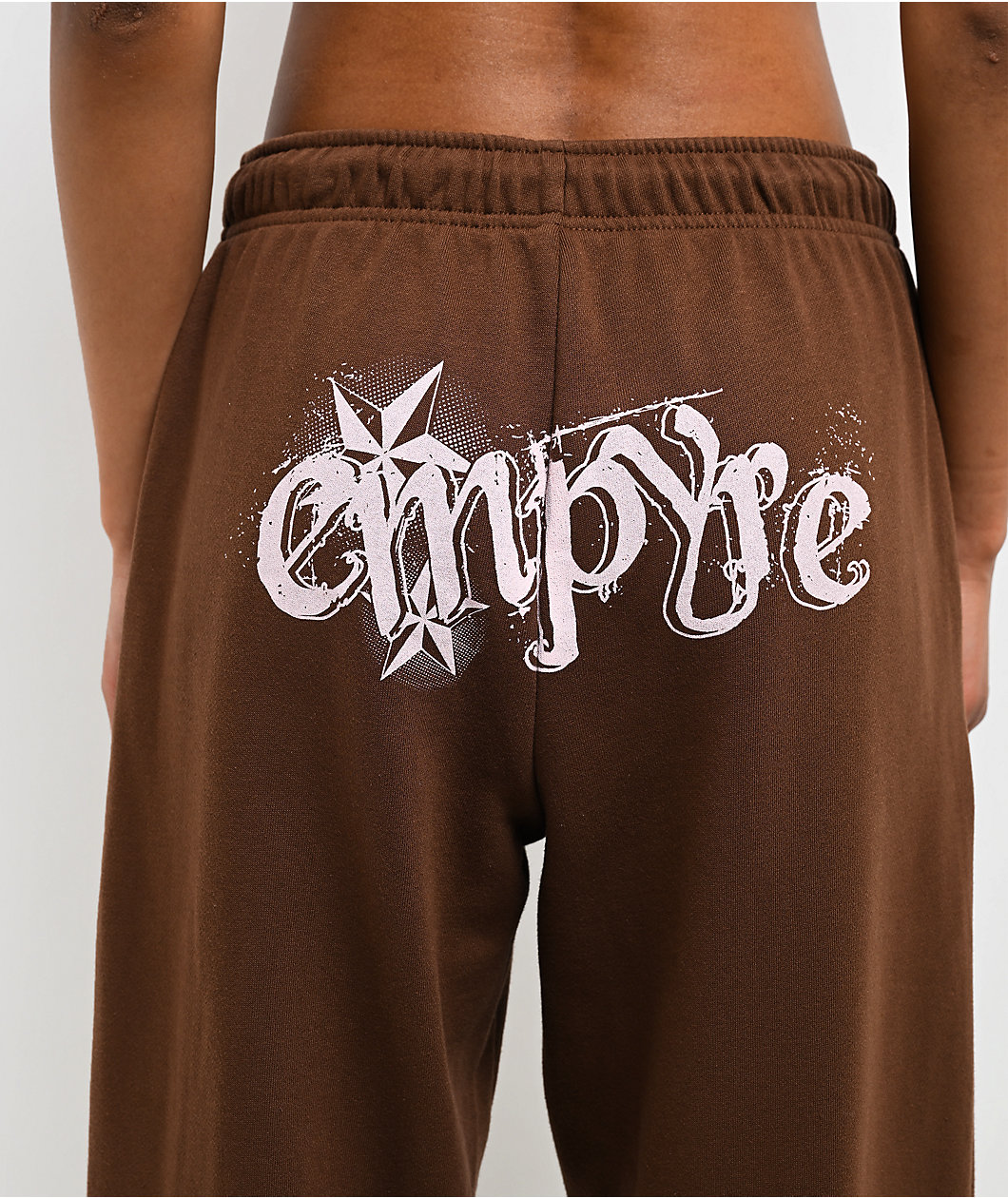 Empyre Scene Brown Wide Leg Sweatpants