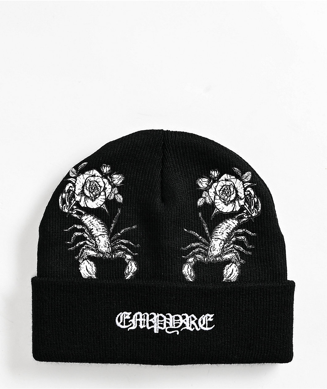 Empyre Scorpion Rose Black Beanie