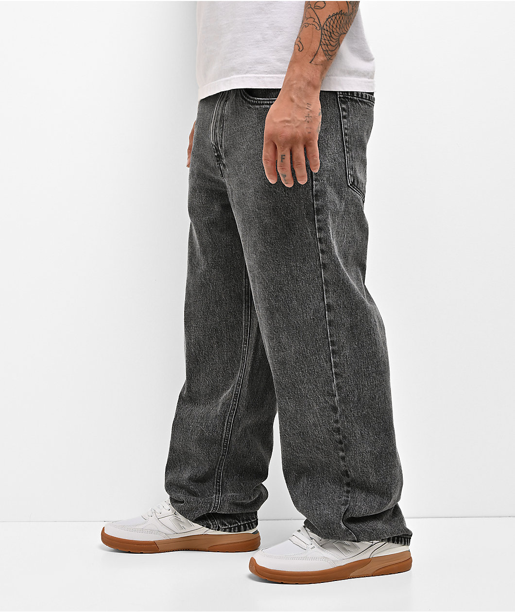 Empyre Scramble Black Wash Loose Fit Skate Jeans