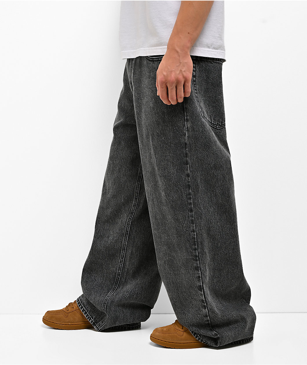 Empyre Scramble Black Wash Ultra Wide Skate Jeans