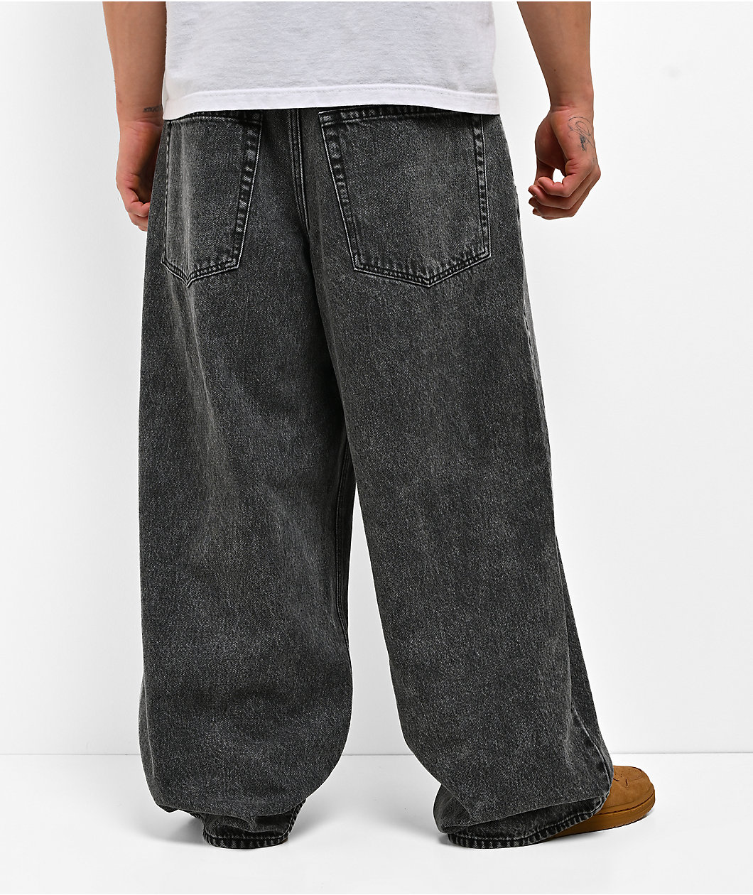 Empyre Scramble Black Wash Ultra Wide Skate Jeans