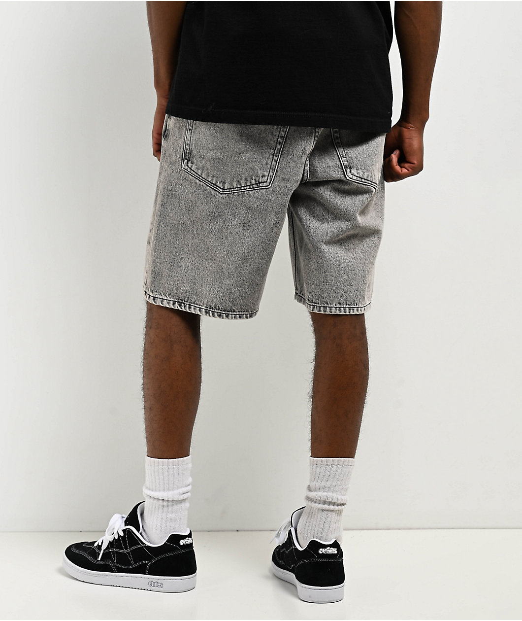 Empyre Scramble Grey Denim Skate Shorts