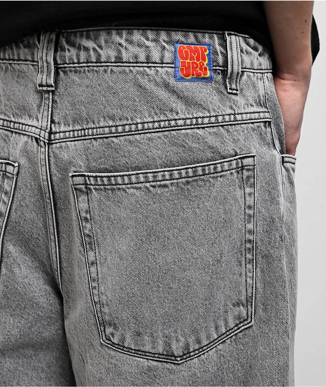 Empyre Scramble Grey Wash Ultra Wide Jeans