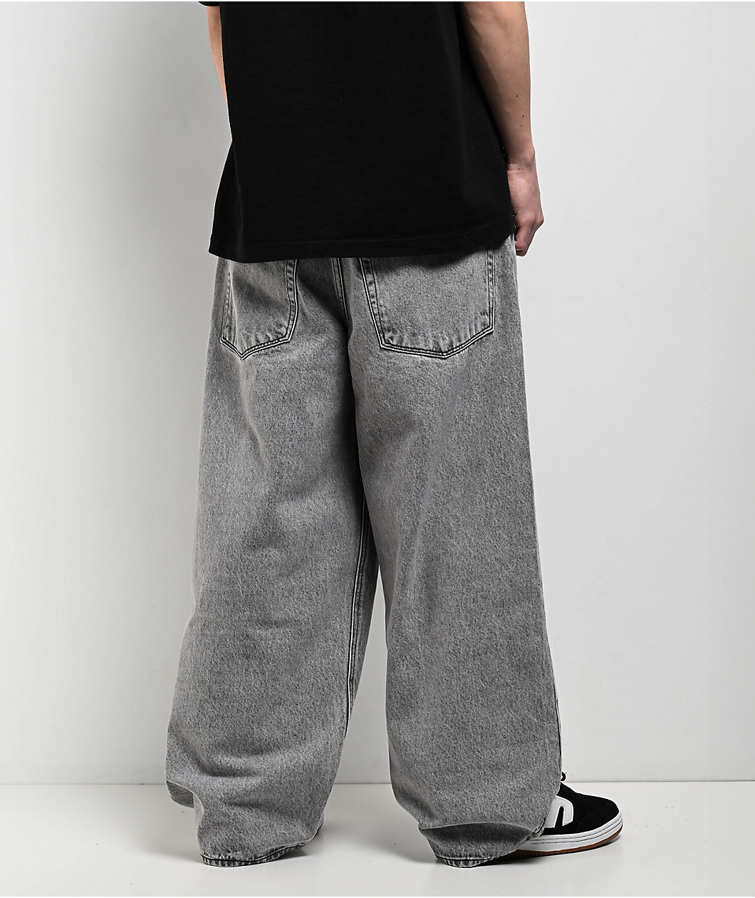 Empyre Scramble Grey Wash Ultra Wide Jeans