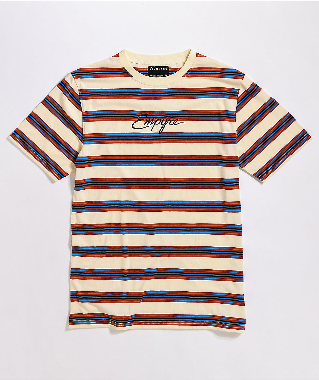 Empyre Script Stripe Cream T-Shirt