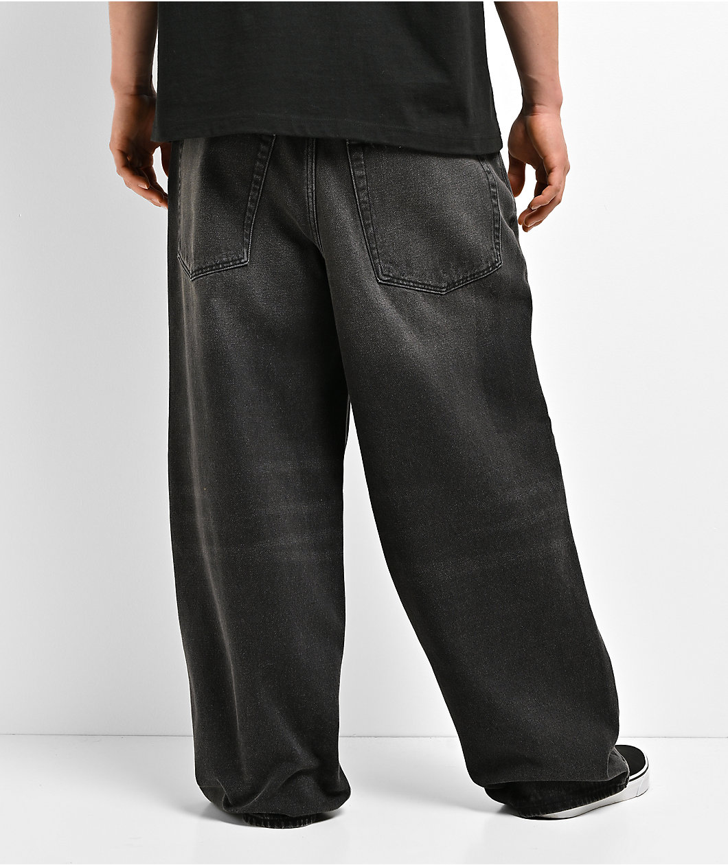 Empyre Shadow Black Wash Ultra Wide Skate Jeans