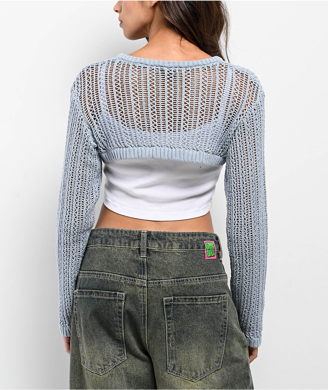 Empyre Shan Light Blue Shrug Sweater