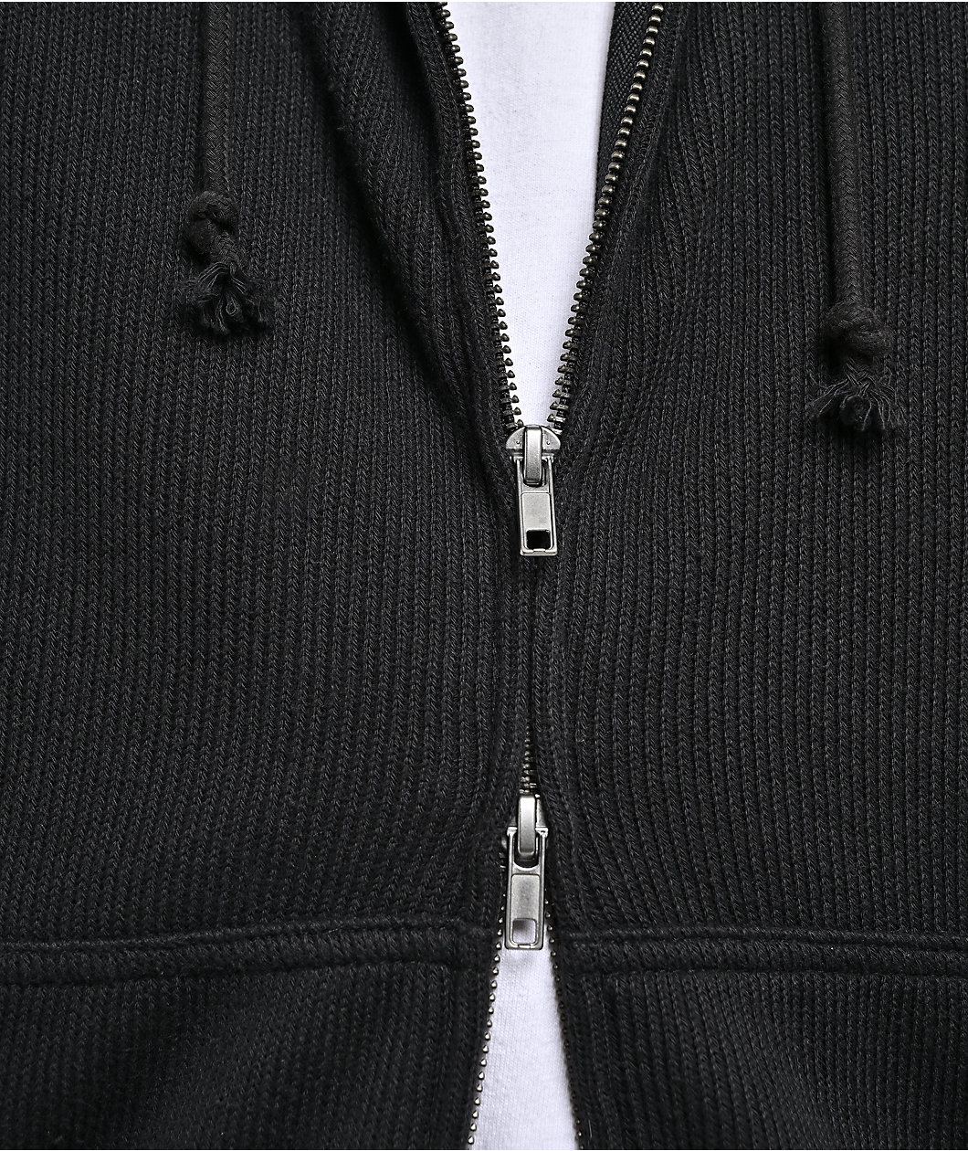 Empyre Shin Splints Black Ribbed Zip Hoodie