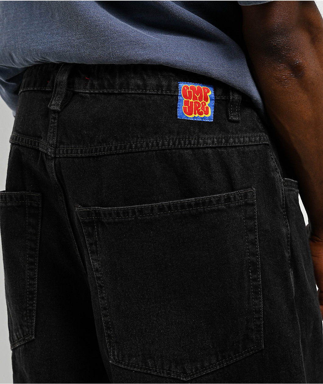Empyre Shmutz Black Ultra Wide Denim Skate Jeans