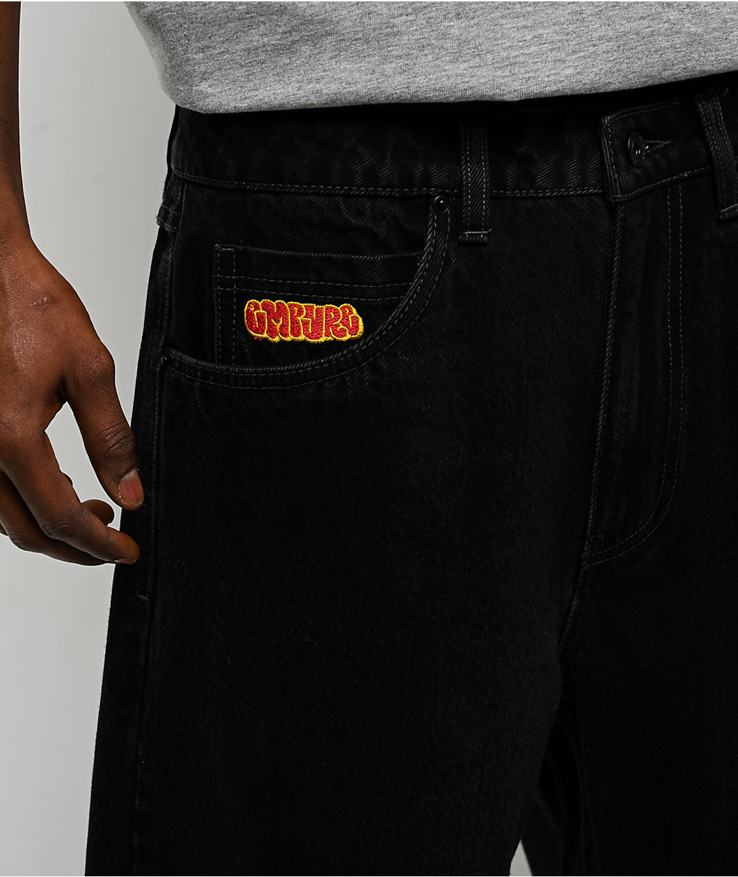 Empyre Shmutz Black Wash Loose Fit Skate Shorts