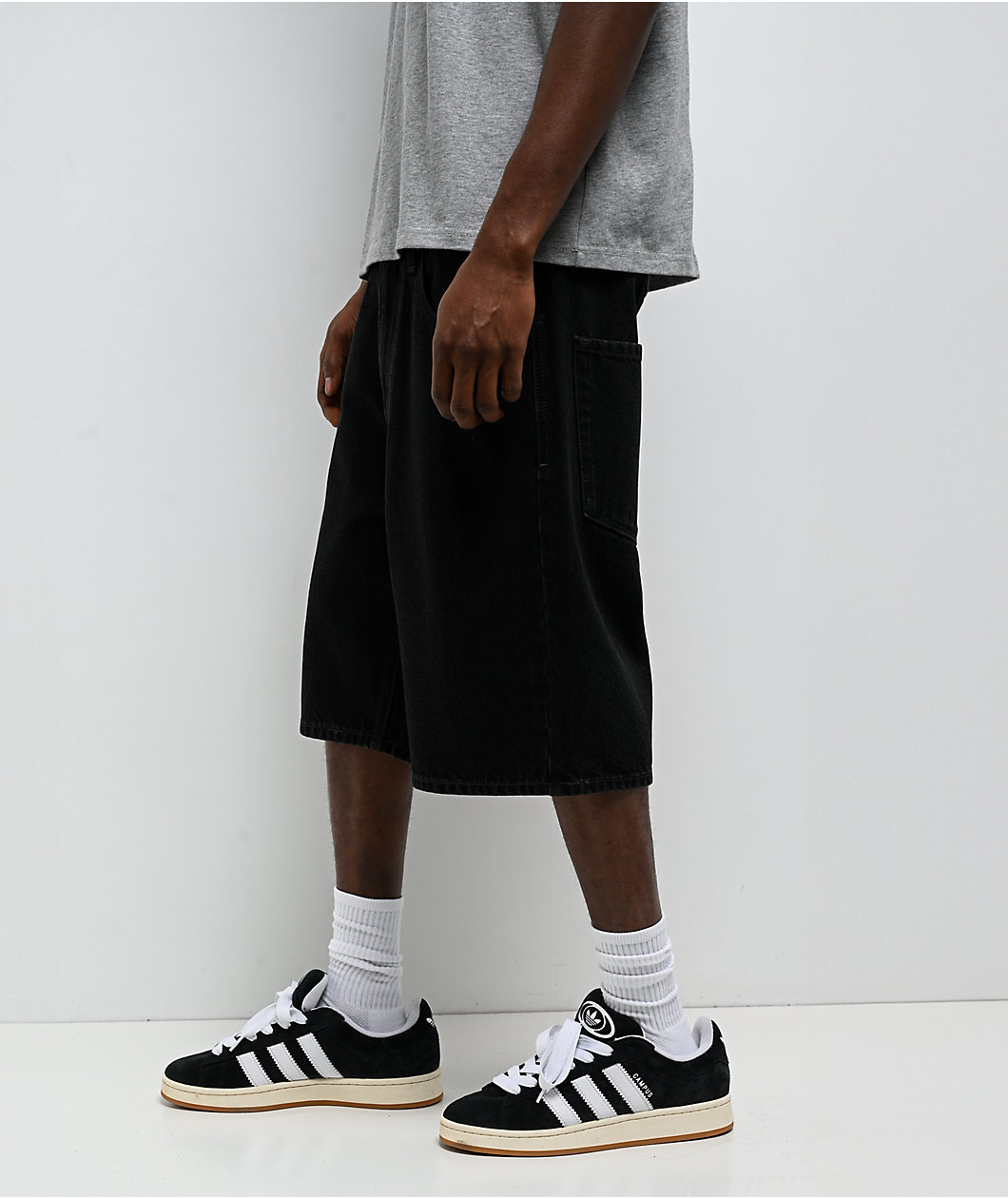 Empyre Shmutz Black Wash Loose Fit Skate Shorts