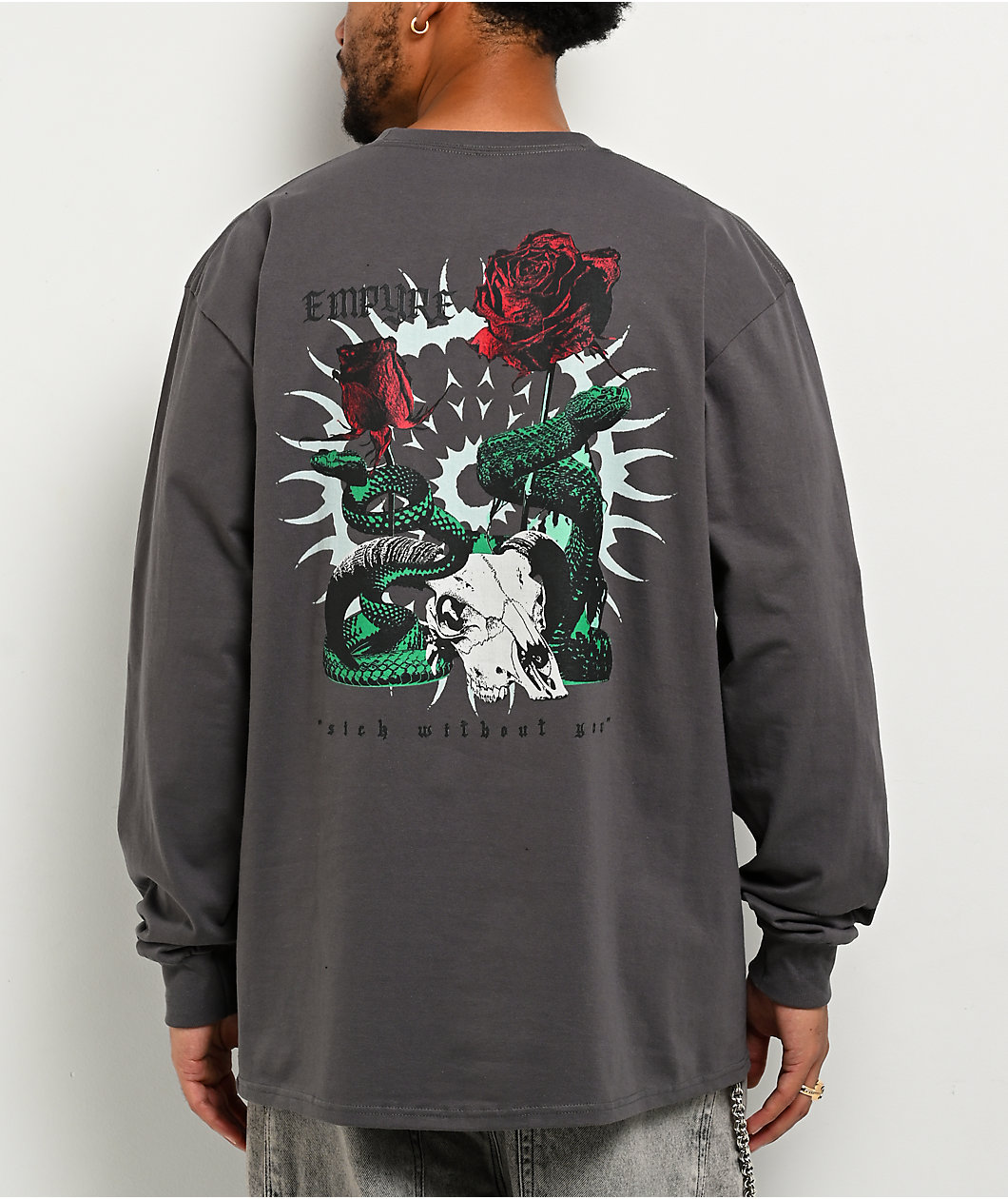 Empyre Sick Without You Charcoal Long Sleeve T-Shirt