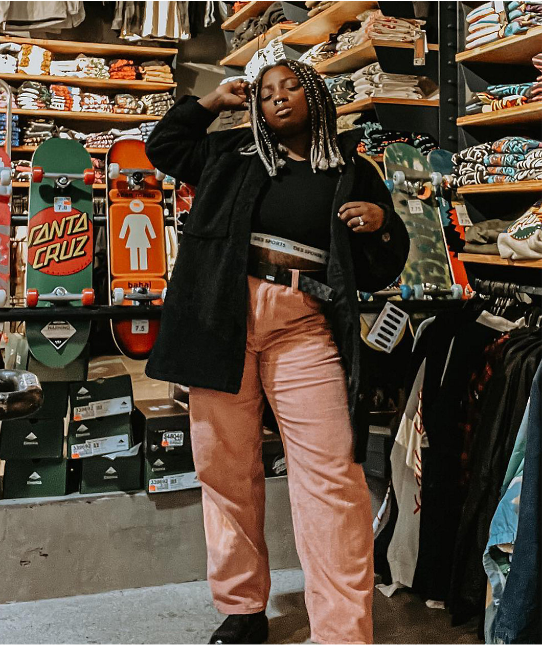 Empyre Skate Loose Fit Mauve Corduroy Pants