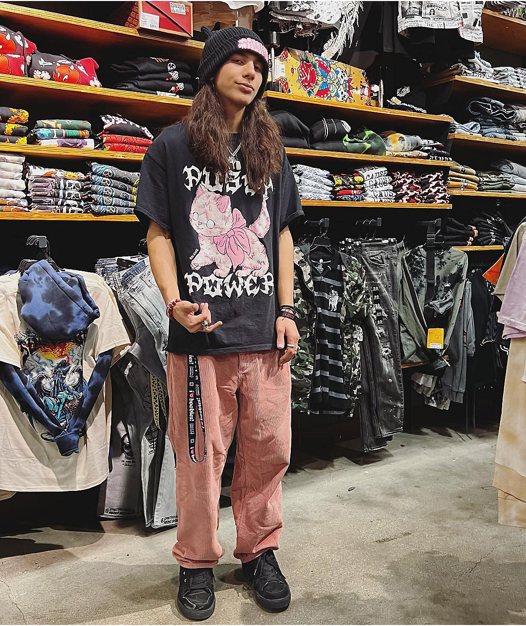 Empyre Skate Loose Fit Mauve Corduroy Pants