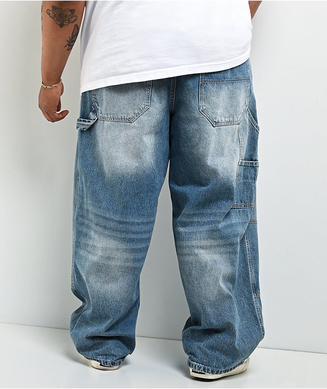 Empyre Skate Work Light Blue Wash Ultra Wide Carpenter Jeans