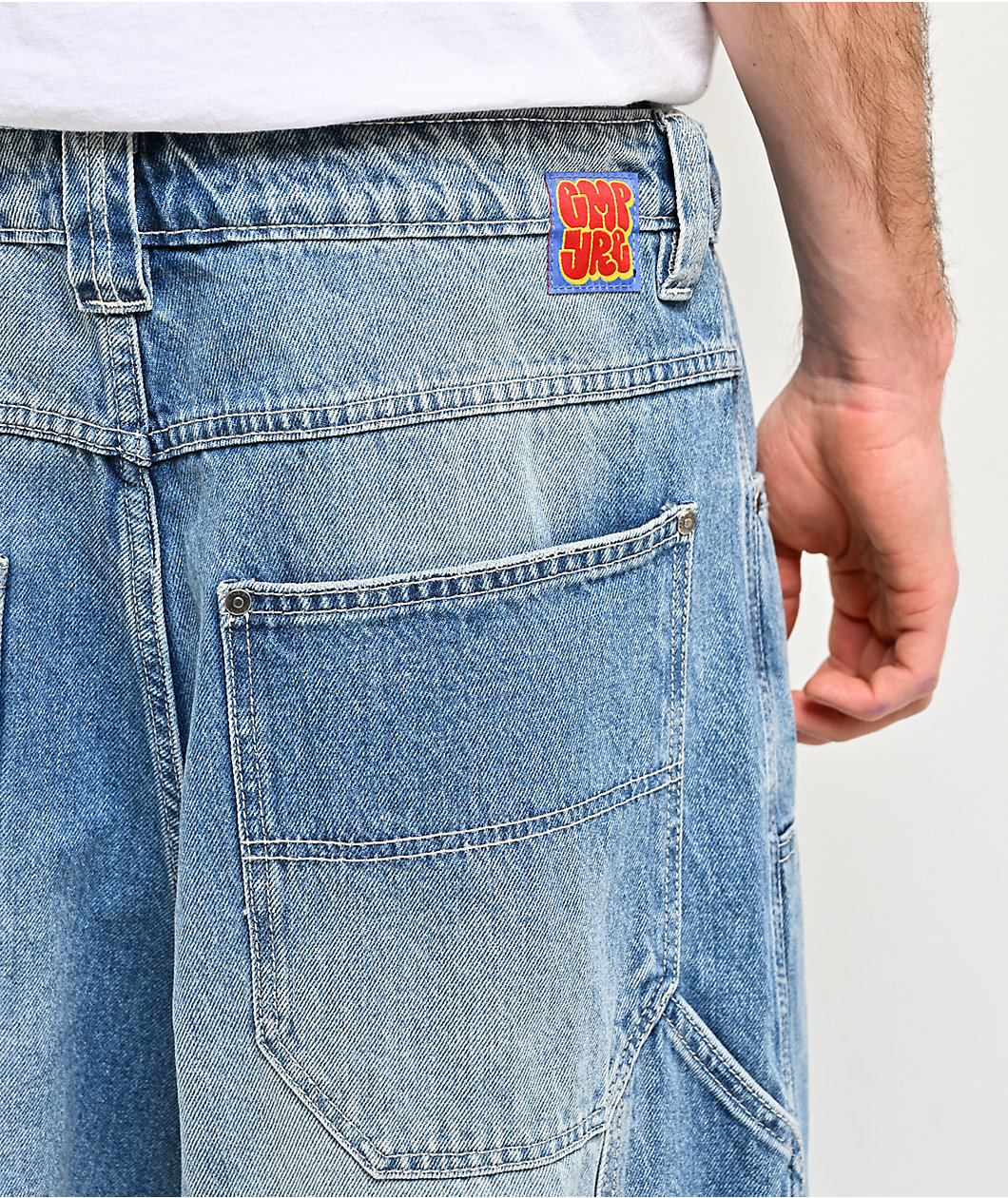 Empyre Skate Work Light Blue Wash Ultra Wide Carpenter Jeans