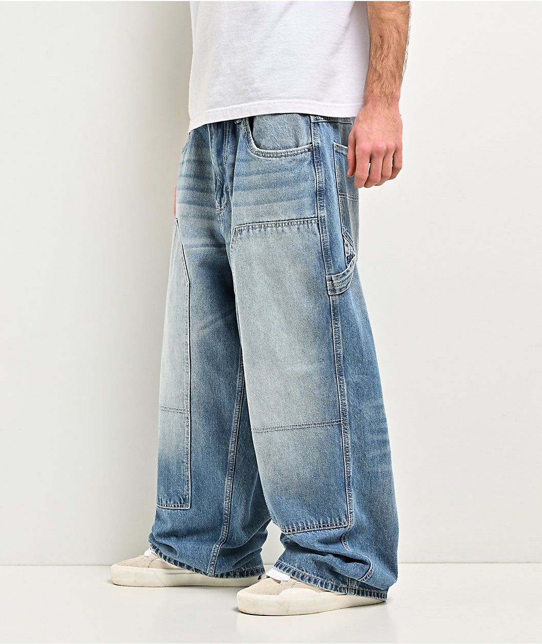 Empyre Skate Work Light Blue Wash Ultra Wide Carpenter Jeans